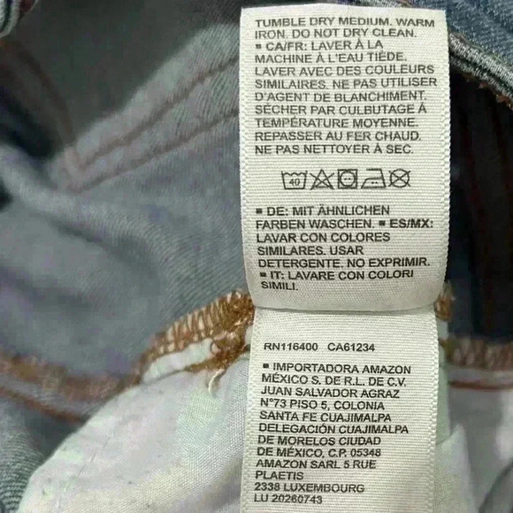 Daily Ritual Denim Cuffed Cutoff 4” Jean Shorts Mid Rise Medium Wash Size 26” - Picture 4 of 8